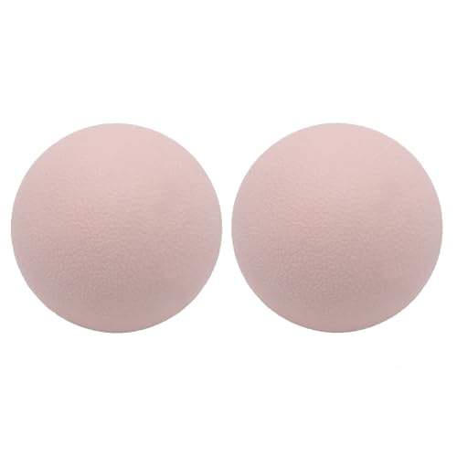 SIMPLECOOL Hard Massage Ball Lacrosse Ball Size Fascia Balls, 2 Pack, Pink - color: Pink