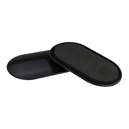 Core Sliders 2-Piece Set, Ab Pads for Beginner Home Workout, Portable Lightweight Sliding Discs for Gym & Dance - color: black