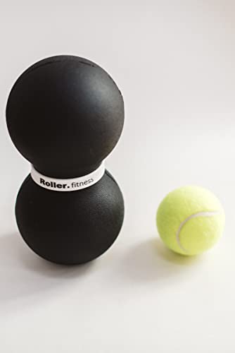Infinity Roller, Peanut Foam Roller, Large 8-Inch Double Massage Ball Exercise Roller (Black - Firm)