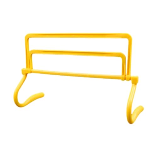 Speed Agility Hurdle Jumping Bar Set Adjustable Height Training Equipment for Obstacle Courses Foot Exercise Basketball Tennis Football - color: yellow