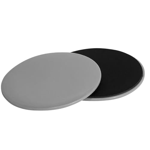 Core Exercise Sliders, Dual-Sided Workout Discs for All Floor Types, 1 Pair - color: Gray