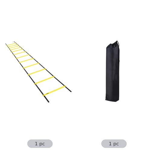 Agility Ladder, 19.7 ft PE Footwork Ladder, 16.5 in Wide Speed and Balance Training Equipment with Storage Bag for Soccer, Multi Sport Youth Athletics, Child Coordination Drills