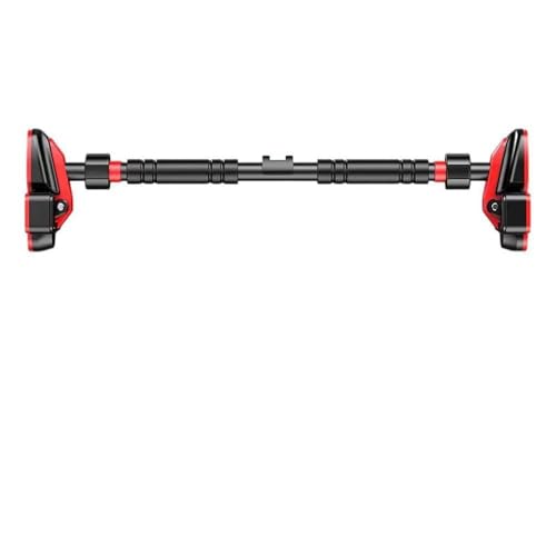 Home Indoor Kids Pull-Up Bar, No-Drill Wall-Mounted Single Bar for Children, Home Fitness Equipment - color: Black red load-bearing capacity 2820lb