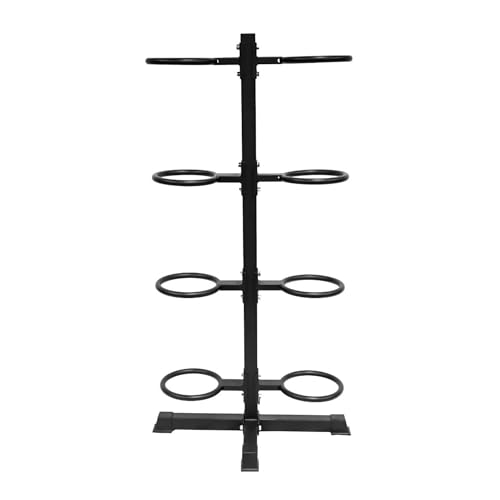 Gronk Fitness Wall Ball Rack | Heavy Duty Steel Vertical Ball Storage Rack | Holds 8 Wall Balls, Slam Balls & Soft Medicine Balls | Compact Gym Ball Holder Stand