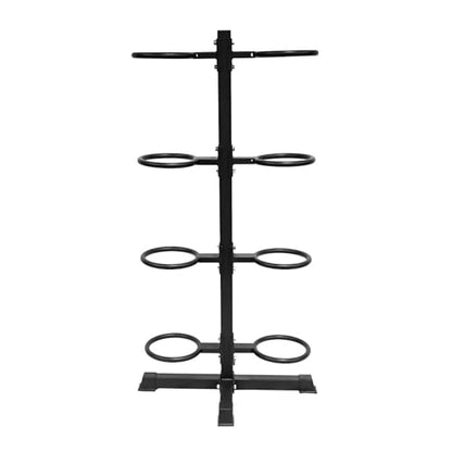 Gronk Fitness Wall Ball Rack | Heavy Duty Steel Vertical Ball Storage Rack | Holds 8 Wall Balls, Slam Balls & Soft Medicine Balls | Compact Gym Ball Holder Stand