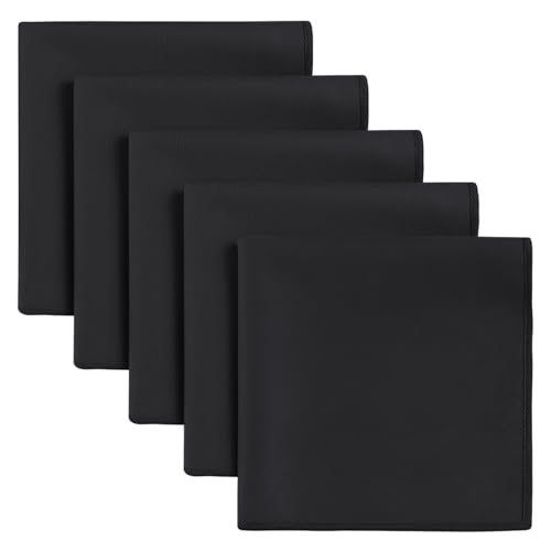 Sweat Absorbing Handkerchiefs, 5Pcs Small Quick Drying Microfiber Sweat Rag Towels for Gym, Sports and Workout - color: Black