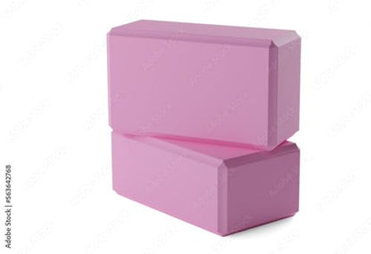 Yoga Blocks 2 Pack 3x6x9IN Foam Block Supportive Latex-Free with Stretch Band, Non-Slip Exercise Blocks for Pilates, Meditation, Balance, Stretching and Deep Poses