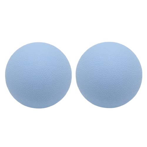 Hard Lacrosse Ball Massage Ball Therapy. Firm Trigger Point Massager Tool for Deep Tissue Yoga Physiotherapy Myofascial Release Muscle Relax Plantar Fasciitis Pain Relief (2 Pack) (Blue) - color: Blue
