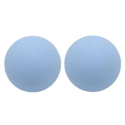 Hard Lacrosse Ball Massage Ball Therapy. Firm Trigger Point Massager Tool for Deep Tissue Yoga Physiotherapy Myofascial Release Muscle Relax Plantar Fasciitis Pain Relief (2 Pack) (Blue) - color: Blue