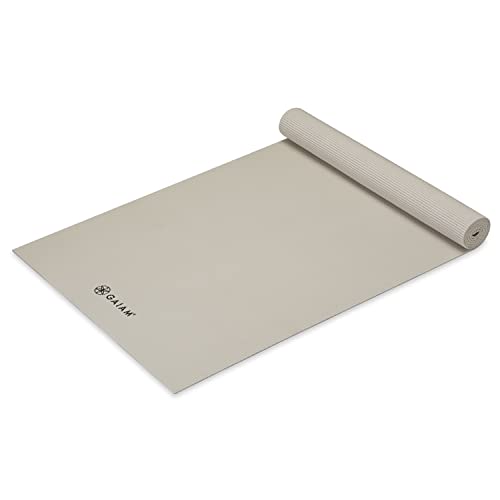 Gaiam Yoga Mat - Premium Solid Thick Non Slip Exercise & Fitness Mat for All Types of Yoga, Pilates & Floor Workouts - color: Sandstone
