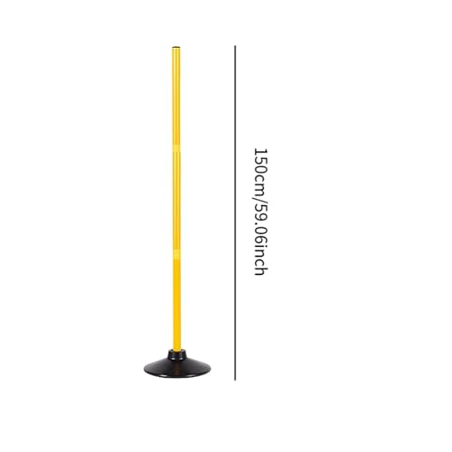 Soccer Training Marker Pole Set Football Sign Obstacle Cone Agility Rod PVC Rubber Base Suitable for Coaches Athletes Group Training Backyard