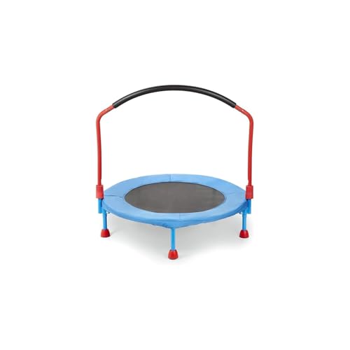 HomeStock 3ft Trampoline for Kids - Indoor Outdoor Bounce Fun - Safe Jumping Pad & Handle