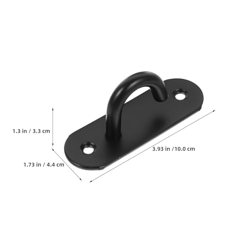 6pcs Resistance Band Wall Anchor Kit with Stainless Steel Black Eye Hooks, Heavy-Duty Wall Mounts for Home Gym Strength Training, Yoga Strap and Battle Rope Attachment