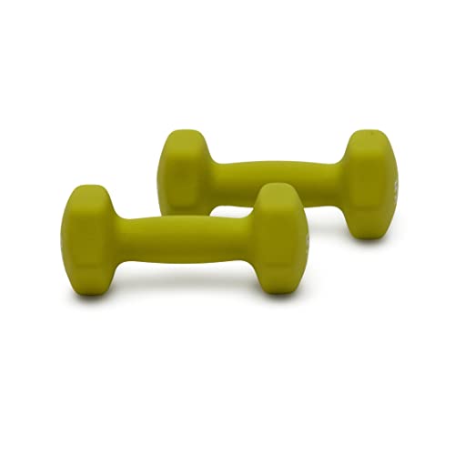 Amazon Basics Neoprene Dumbbell Hand Weights for Exercise and Muscle Toning - style: 5 Pound, Pair