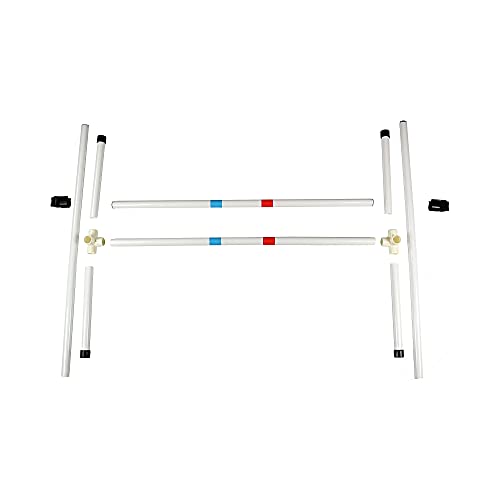 Midlee Dog Agility Bar Jump- Indoor Outdoor Hurdles Adjustable Pet Course Equipment