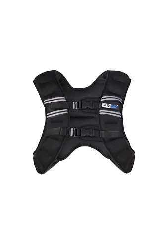 RUNmax 20LBS - 150LBS Adjustable Weighted Vest Wtih Shoulder Pads Option for Men and Women - size: 12 LB