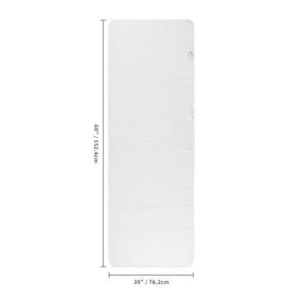 POLYTE 380 GSM Poly Blend Microfiber Quick Dry Waffle Bath Towel, 30x60 in - color: White