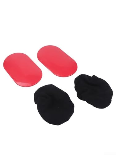 Set Of Two Pilates Slider Plates For Core And Muscle Toning With Dual Material Base Suitable For Carpet And Hardwood Floors(Red) - size: Red
