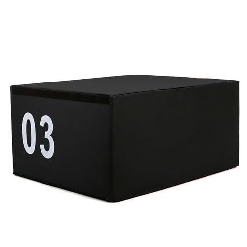 4-in-1 Foam Jumping Exercise Box Plyo For Home Gym Non-slip PU Leather Cover For Workouts Training Strength