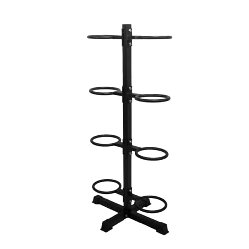 Gronk Fitness Wall Ball Rack | Heavy Duty Steel Vertical Ball Storage Rack | Holds 8 Wall Balls, Slam Balls & Soft Medicine Balls | Compact Gym Ball Holder Stand