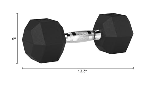 Amazon Basics Rubber Hex Dumbbell Hand Weight - size: 35 Pounds, style: 35 Pounds