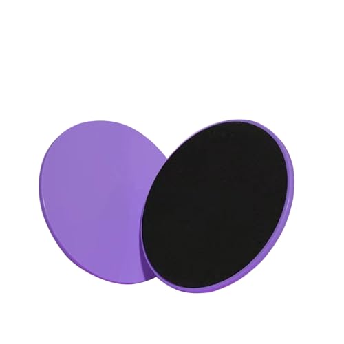 Core Exercise Sliders, Dual-Sided Workout Discs for All Floor Types, 1 Pair - color: Purple