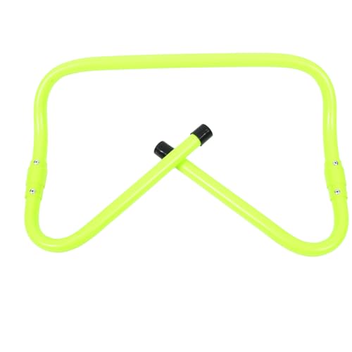 FRCOLOR Wear-Resistant Plastic Agility Speed Hurdles Adjustable Height 2-Level Football Training Equipment Foldable Green Hurdles for Soccer Drills