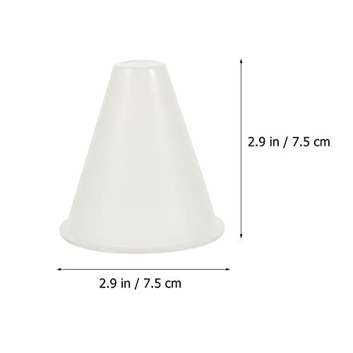 1 Set Skating Marker Cones Luminous Mini Agility Soccer Cones Plastic Glow in The Dark for Skate White