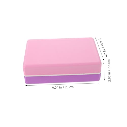 2pcs Yoga Blocks High Density Eva Foam Non-slip Surface Beveled Edges Supportive Gym Blocks for Pilates Meditation Balance Stability Beginners Workout Equipment