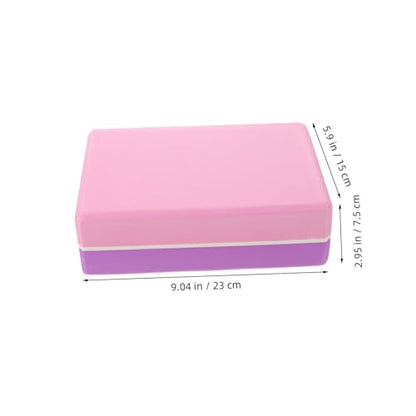 2pcs Yoga Blocks High Density Eva Foam Non-slip Surface Beveled Edges Supportive Gym Blocks for Pilates Meditation Balance Stability Beginners Workout Equipment