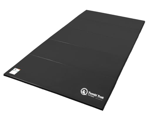 Tumbl Trak Gymnastics Folding Tumbling Panel Mat - color: Black, size: 5'x10'x1.38"