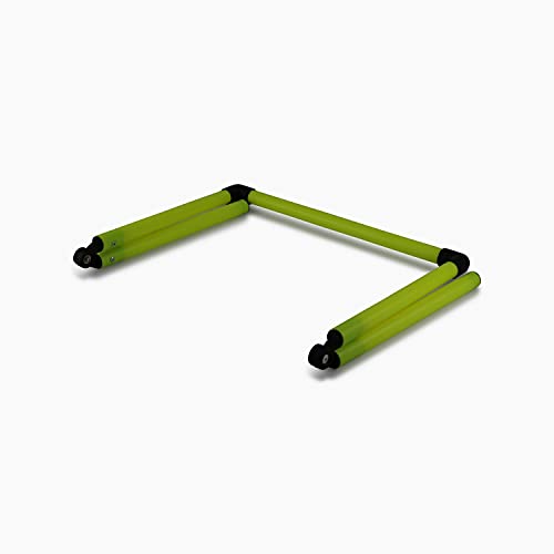 Splay Adjustable Agility Hurdles (Pack of 6 with Carry Bag) - Six Speed Hurdle for Speed Agility Training Football Coaching Drills - Yellow and Red Sport Dog Hurdles