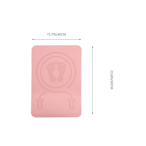 Anti-Slip Workout Mat Non-slip Tpe Skipping Rope Mat 23.6x15.7x0.4Inch Soundproofing Fitness Exercise Pad for Indoor Home Gym Workout Yoga Training