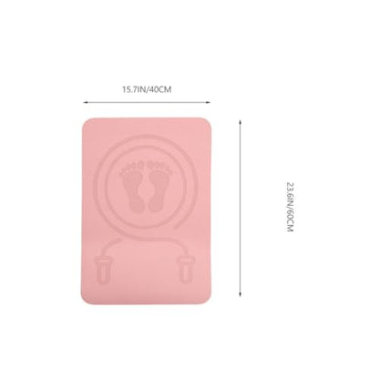 Anti-Slip Workout Mat Non-slip Tpe Skipping Rope Mat 23.6x15.7x0.4Inch Soundproofing Fitness Exercise Pad for Indoor Home Gym Workout Yoga Training