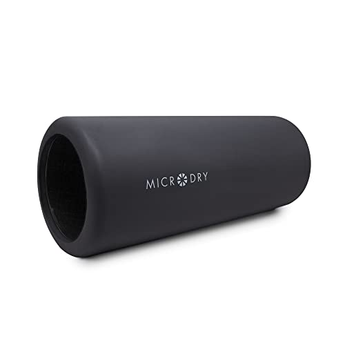 MICRODRY Deluxe Fitness Foam Back Roller for Muscle Relief, Roller for Yoga, Stretching, Deep Tissue Firm Massage & Trigger Point Release, Exercise Workout at Home or Gym, 13x5.3, Dark Grey
