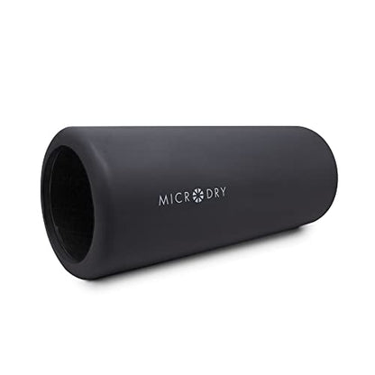 MICRODRY Deluxe Fitness Foam Back Roller for Muscle Relief, Roller for Yoga, Stretching, Deep Tissue Firm Massage & Trigger Point Release, Exercise Workout at Home or Gym, 13x5.3, Dark Grey