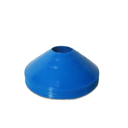 Plastic Cones 20pcs Thickened Training Cones Soccer Agility Discs Football Sports Marker Set Equipment Accessories For Outdoor Indoor Games(Blue) - color: Blue