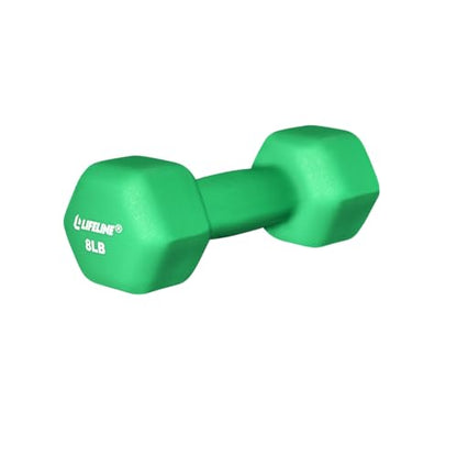 Lifeline Fitness Neoprene Dumbbell Weights - Premium Quality Equipment for Home Gym - Multiple Weight Options - style: 8 LB