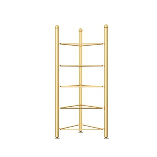 3/5/6/7 Tier Floor Stand Storage Organizer Exercise Half Balance Ball Storage Rack, Home Gym Workout Equipment for Bosu Slam Bowling Medicine Balls - color: Gold, size: 5 layer - 51jin