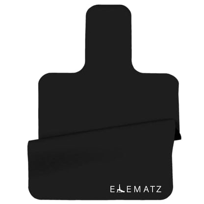 Premium Pilates Reformer Mat - Machine Washable Suede & Natural Rubber - Non-Slip, Hygienic Carriage Cover for Pilates Sessions - color: Black