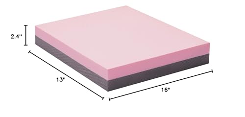 Balance Pad- High-Density Foam Cushion Mat for Yoga, Exercise & Fitness, Non-Slip Stability Trainer for Core Workouts, Thick Foam Balance Board (16x13x2.4 Inches)