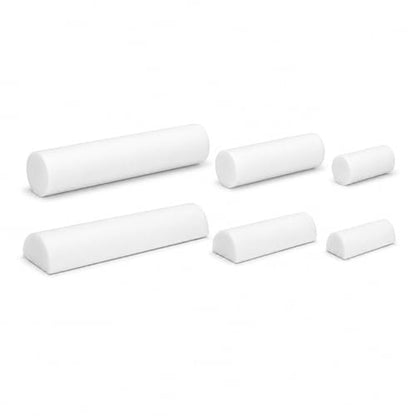 Firm White PE Foam Roller (18" Full Round) - size: 18" Full Round