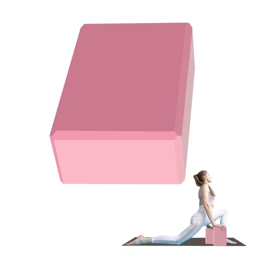 Yoga Block - Unsupported Latex Eva foam - Soft non slip surface with bevel for yoga, pilates, meditation - Yoga accessories for stability, balance and deep stretching