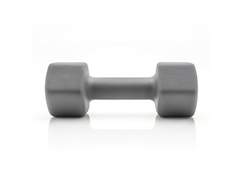 15 lb Neoprene Hex Dumbbell, Single, Non-Roll Design with Comfort Grip for Home Gym, Strength Training, HIIT Workouts for Men & Women