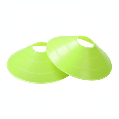Sports Marker Cones Set of 5, Stackable PE Plastic Training Markers for Agility Drills and Field Boundaries (Set of 5) - color: Green