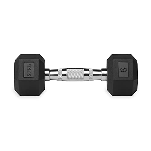 Dumbbells Hand Weights Set of 2 - Rubber Hex Chrome Handle Exercise & Fitness Dumbbell for Home Gym Equipment Workouts Strength Training Free Weights for Women, Men - color: C) 8-Pound (Pair)