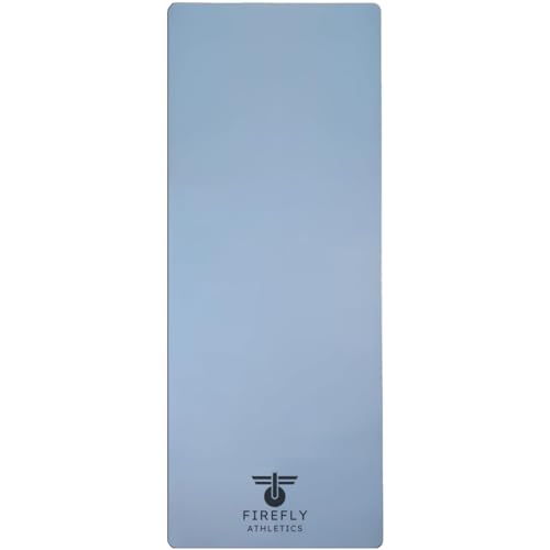 Premium Yoga Mat - 5mm Thick, Extra Wide & Long, Non-Slip Natural Rubber Base & PU Top, Anti-Tear, Ideal for Yoga, Pilates, and Fitness. - color: Blue