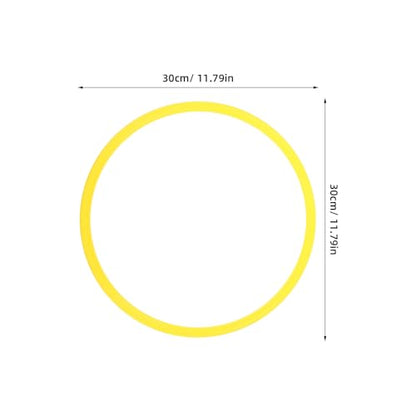 VOSAREA 10pcs Agility Training Rings 12 Inch Plastic Speed Hoops for Soccer Football Footwork Practice Portable Sport Training Circles for Athlete Exercise