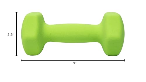 Set of 2 each Neoprene Coated Dumbbells Pair Hand Weights All-Purpose, Home Gym