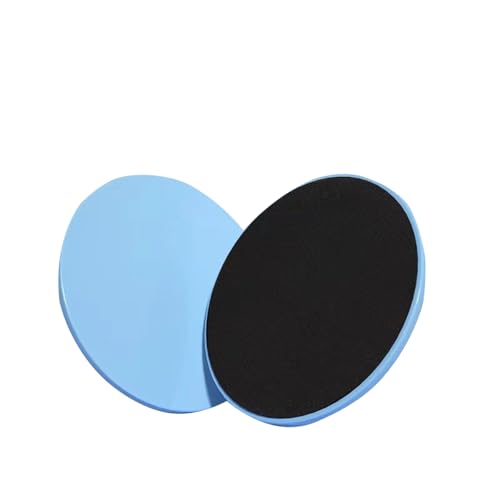 Core Exercise Sliders, Dual-Sided Workout Discs for All Floor Types, 1 Pair - color: Blue